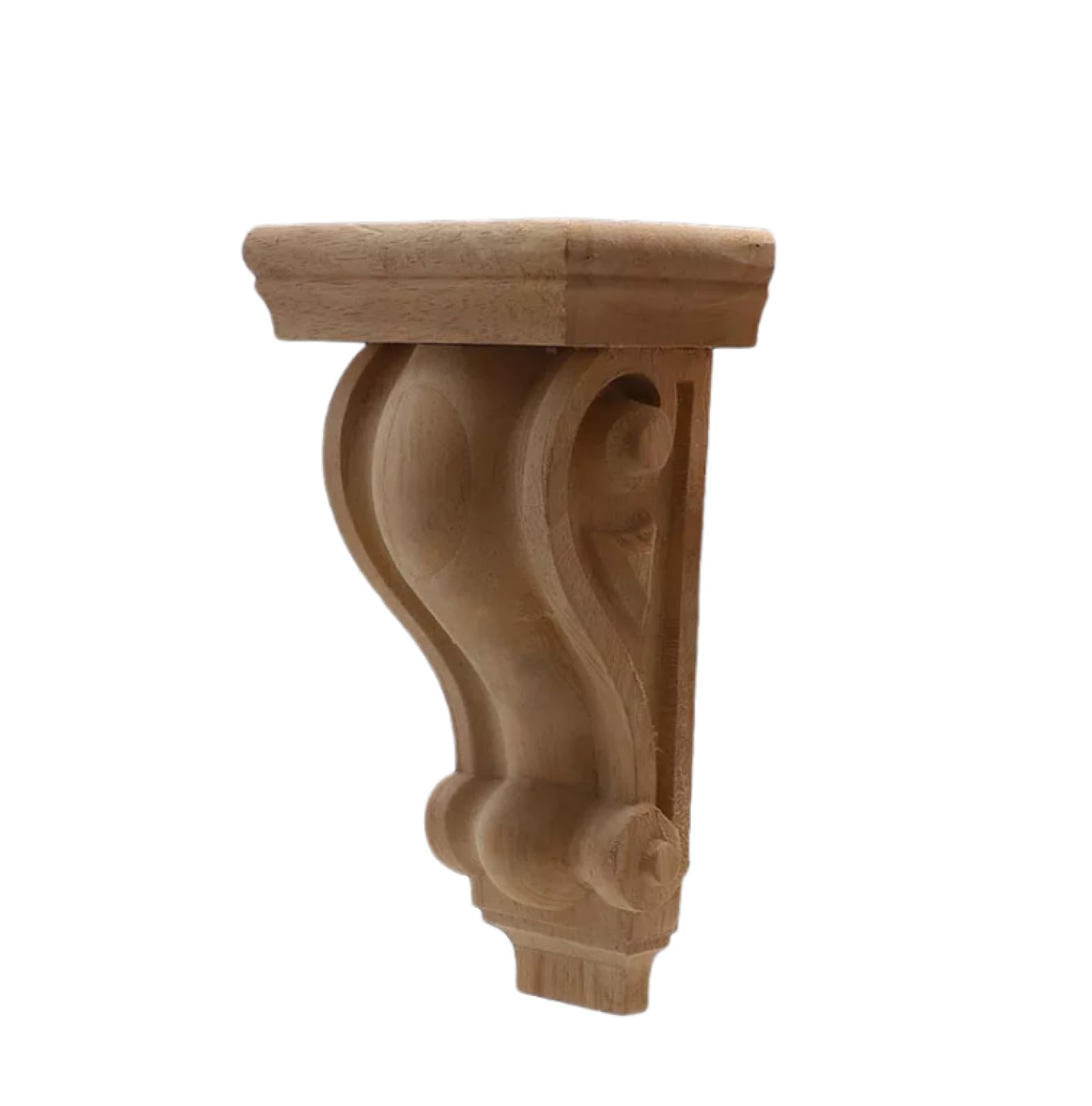 Bois Sculpté Moulure Decorative Meubles Sculpture Sur Bois Appliques Vintage Décor Porte D'Armoire Solide Stickers Fleurs Motif Sculpté En Bois Colonne Romaine Zt5-28-16-10