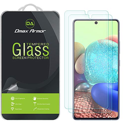 (2 Pack) Dmax Armor for Samsung Galaxy A71 5G and Galaxy A71 5G UW Tempered Glass Screen Protector