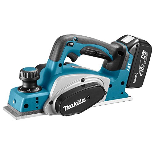 Makita Akku-Hobel 82mm 18 V im Makpac mit 2 Akkus 4,0 Ah + Ladegerät