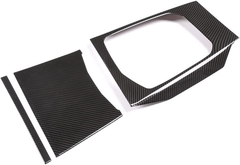 Carbon Fiber Style Car Center Console Gear Shift Panel Cover Trim Decoration Frame for BMW 2 3 4 Series G20 G21 G22 G23 G26 G28 G42 2019 2020 2021 2022 2023 Interior Accessories (LHD)