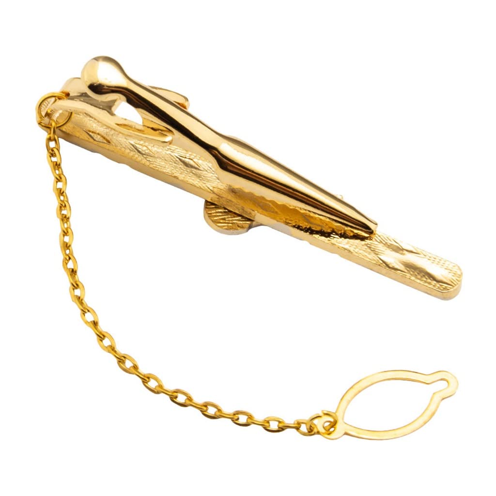 Fermacravatta in Rame e Violino Placcato Oro, fermacravatta da Lavoro, Formale, for Banchetti, Design sensato