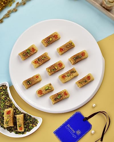 Image of House Of Treats Sweets Gifts Sweets Gift Pack Of 4 Kaju Katli MilkCake Anjeer Chakkar KesarRoll Sweet Gift Box
