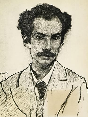 Art Mural Portrait de Boris Nikolaevich Bugaev par Leon Bakst, peinture poster moderne 60x90cm