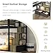 soges Twin Size Metal Loft Bed with Storage Stairs & Drawers,Space-Saving Heavy-Duty Bed Frame for Teens and Junior, No Box Spring Needed, Easy Assembly, Black