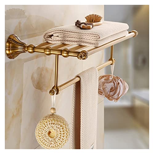 Porte-serviettes mural en aluminium antique et matériel de douche