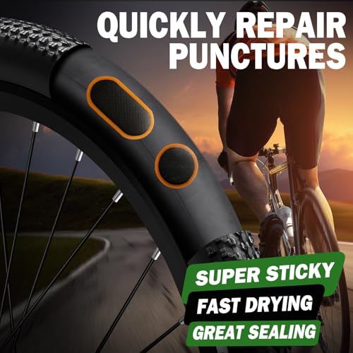 PAKCHEF Bike Tube Patch Kit with Vulcanizing Patches - Assorted Sizes, Portable Bicycle Tire Repair Patches for Road, Mountain Bike, Scooter & Ebike Emergency - Thumbnail 2