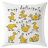 Trenstise Funny Duck Mental Health Pillow Covers 18x18, Mental Health Office Decor, Most Definitely Not All in a Row Sarcastic Decorative Throw Pillow Covers for Counseling Therapy Office huangya