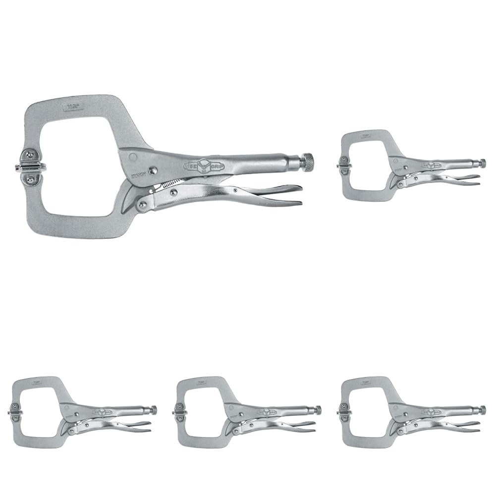 IRWIN VISE-GRIP Original Locking C-Clamp with Swivel Pads, 11", 20 (Pack of 5)