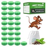 Mouse Repellent Balls 28 Pack, Indoor Outdoor Rodent Repellent for Home, Kitchen and Garden, Safe Around Kids & Pets (Light Green)