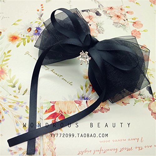 Korean large diamond ribbon bow hair clips hair