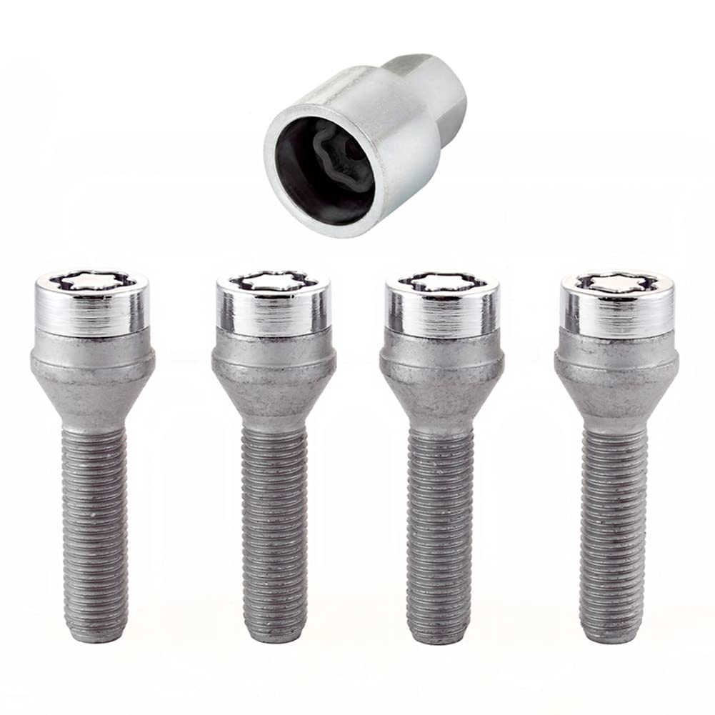 McGard 27013SU Standard - Tornillos antirrobo para rueda (base cónica, M12 x 1,50, longitud del vástago 42,1 mm, SW17)