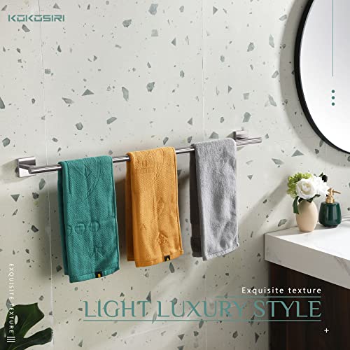 Image of KOKOSIRI Towel Holder Bathroom Accessory Towel Bar for Bath Kitchen Necklace Holder 32 Inch Brushed Nickel Stainless Steel B4005BR-L32