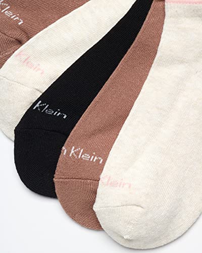 Image of Calvin Klein Womens No Show Socks - 6 Pack Breathable Cotton Blend Athletic Performance Low Cut Running Socks for Women