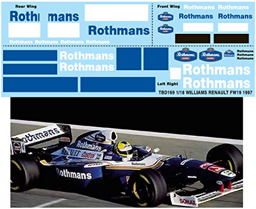  1/18 FW19 1997 Williams Renault Sponsor Decals TB Decal TBD169