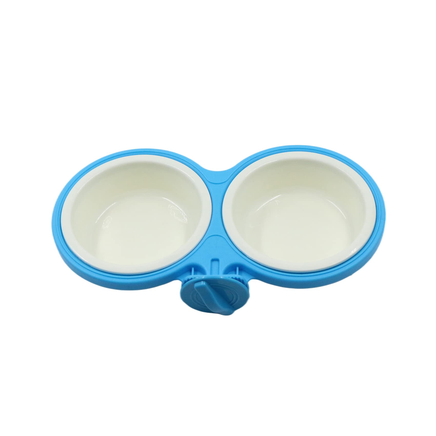 Cuenco Colgante para Perros y Gatos Comedero para Perros y Gatos extraíble - Comedero Colgante y Aterrizaje de Dos propósitos para Gatos (Azul)