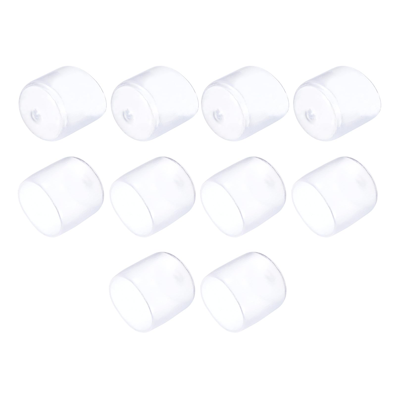 uxcell 10pcs Rubber End Caps 25mm(1") ID Vinyl Round End Cap Cover Screw Thread Protectors Clear