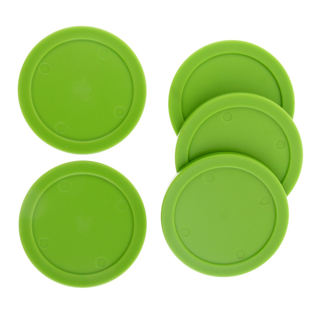 Sharplace Lot de 5pcs Palet Hockey Table Rondelle d'air Hockey Forme Ronde - 62mm - Vert