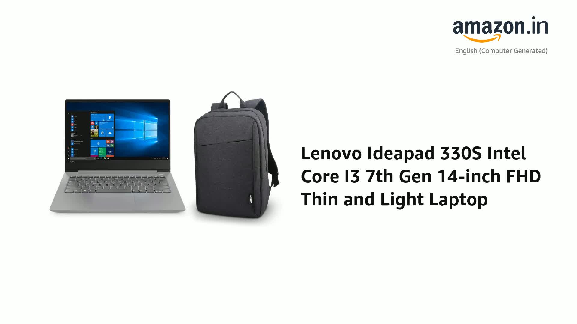 Lenovo Ideapad 330S Intel Core I3 7th Gen 14-inch FHD Thin and