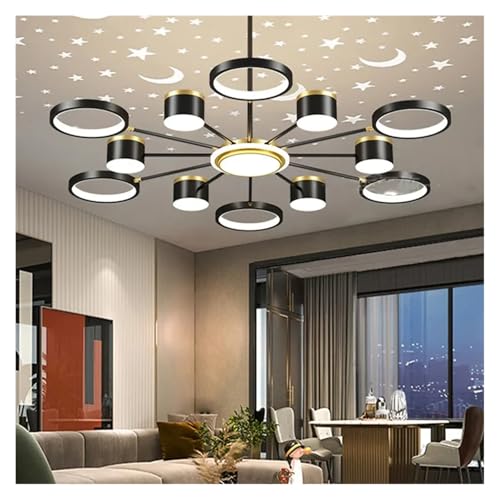Plafonnier étoilé LED blanc et lustre intensité variable 8 têtes - 3