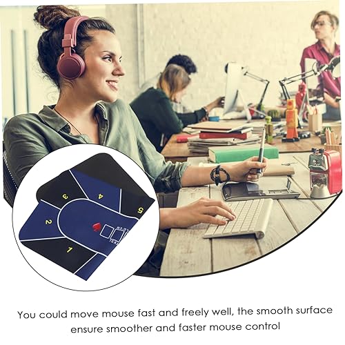 Tapis de souris grand format SECFOU antidérapant et lisse au design floréal - 6