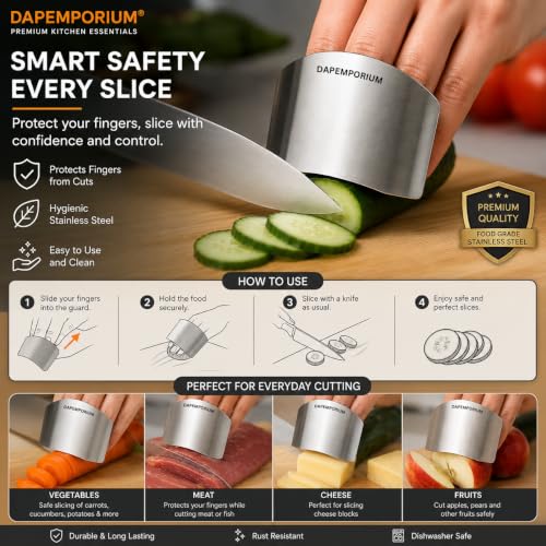 Image of Kitchen Knife Set 3 Pcs with Stainless Steel Cutting Board, Kitchen Scissors & Steel Finger Guard (6-Pcs Set) | Black Coated Blades with Covers | Vegetables, Fruits & Daily Kitchen Cutting uses