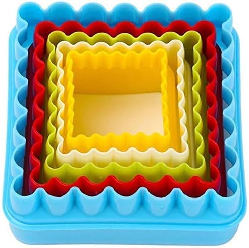 Plastic Square Shape Cupcake Cookie Cutter Cake Mold Biscuit Fondant DIY Cake Kitchen Cooking Tools Set of 5 Piece