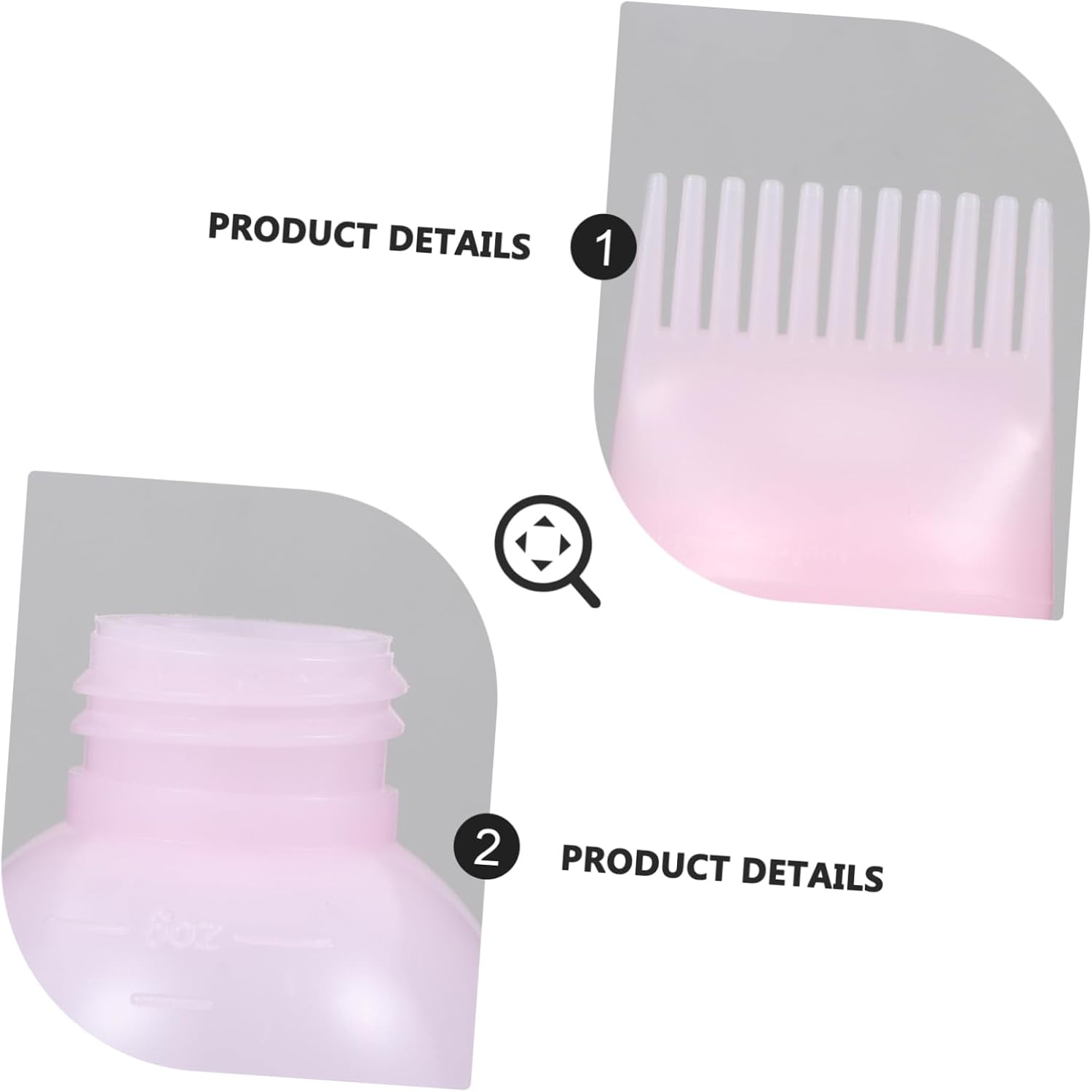 3pcs Hair Dye Applicator Bottles with Graduated Scale Comb Design for Even Distribution for Hair Coloring and Scalp Treatments Pink Color for Easy Use