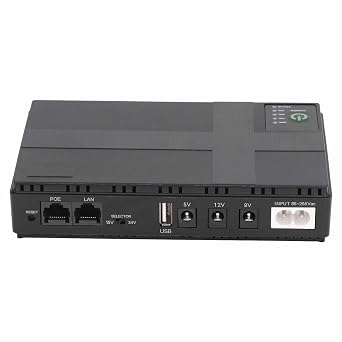 Uninterruptible Power Supply 10400mAh UPS Battery Backup, 5V 9V 12V 2A POE 15V 24V 1A Output Power Supply for Router, Modem, Security Camera US Plug