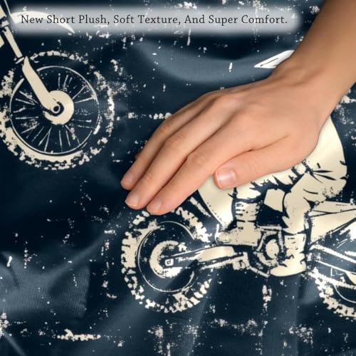 Housse de coussin motocross en velours pour décorer le salon