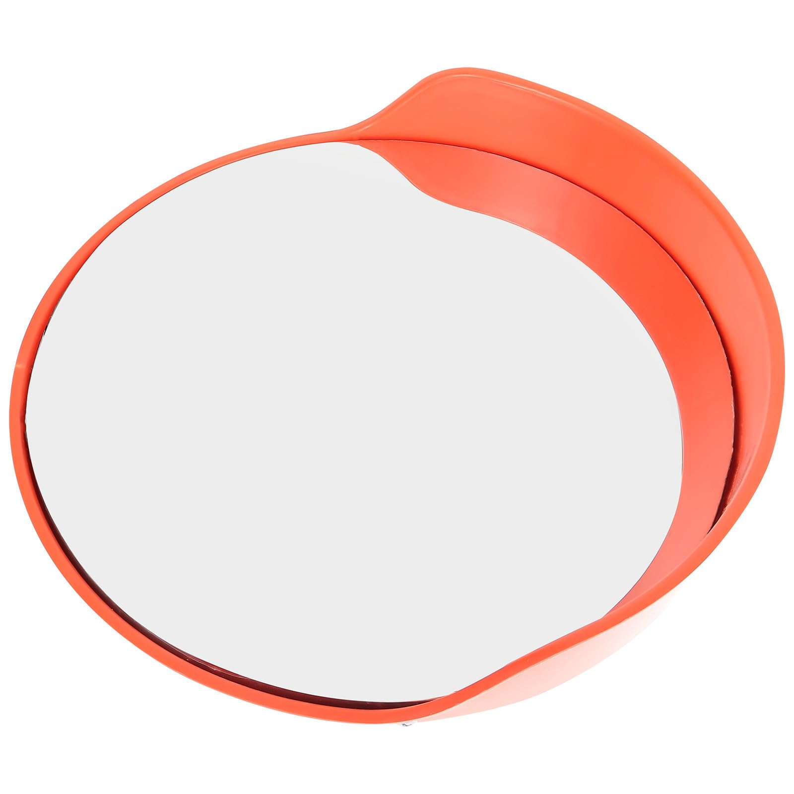 Miroir Convexe Orange 30cm en Plastique et Métal pour Surveillance Complète Extérieur Angles de Route Résistant aux Températures Extrêmes