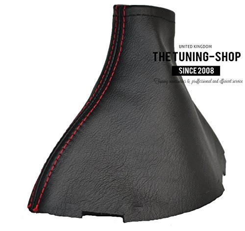 The Tuning-Shop Ltd for Subaru BRZ Toyota Gt-86 2012-16 Manual Shift Boot Shift Boot Black Italian Leather Red Stitching