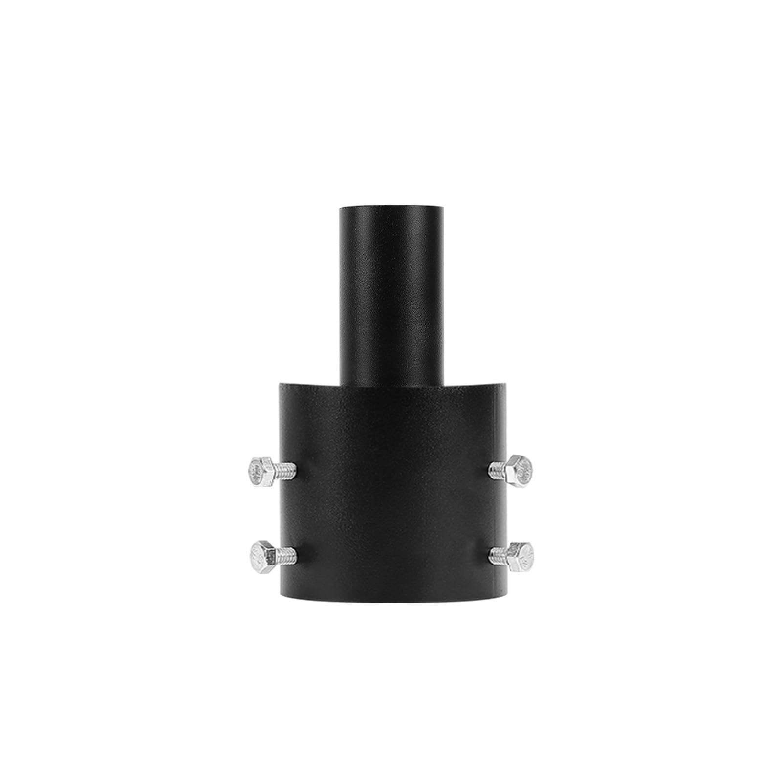 Photo 1 of Heavy-Duty 4 Inch Round Pole Slip Fitter Adapter – Universal Metal Mounting Bracket for LED Parking Lot Lights, Shoebox Lighting, Street Lights – Weather-Resistant Black Outdoor Design