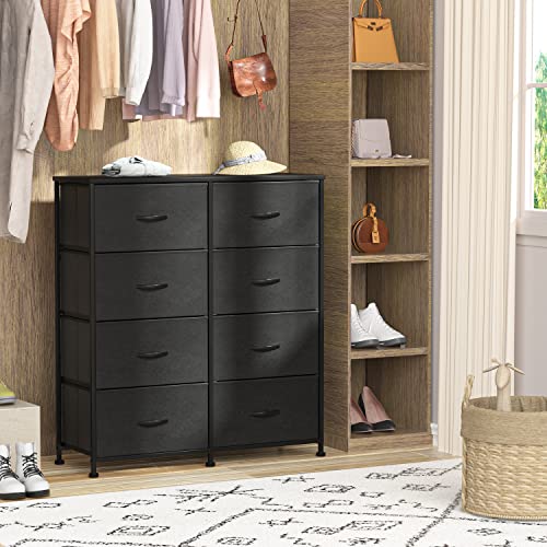 image for Furmax Dresser for Bedroom with 8 Drawers, Tall Chest of Drawers, Fabr