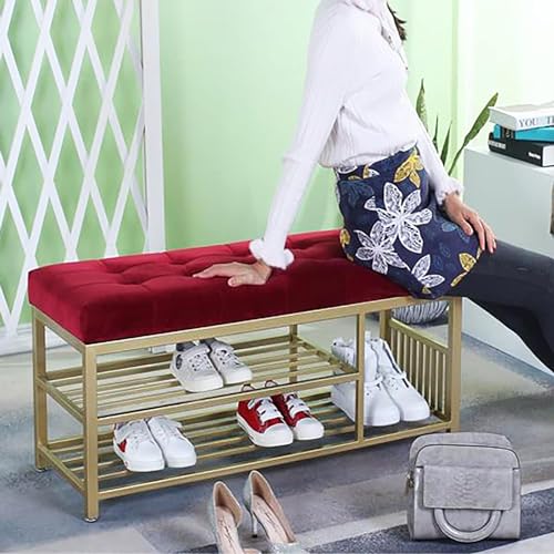 Tabouret ottoman en velours moderne et chic pour le salon