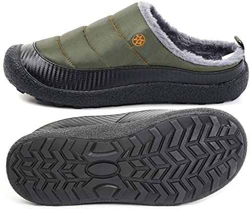 Eagsouni Mens Womens House Slippers Winter House Home Shoes With Warm Cozy Plush Lining Slip On Non-Slip Rubber Sole Indoor Outdoor #TOP3