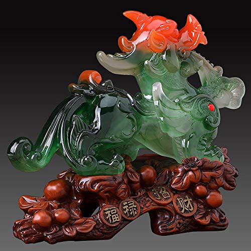 Statue Divine Bête Chinoise verte, petit artisanat créatif de maison - 2