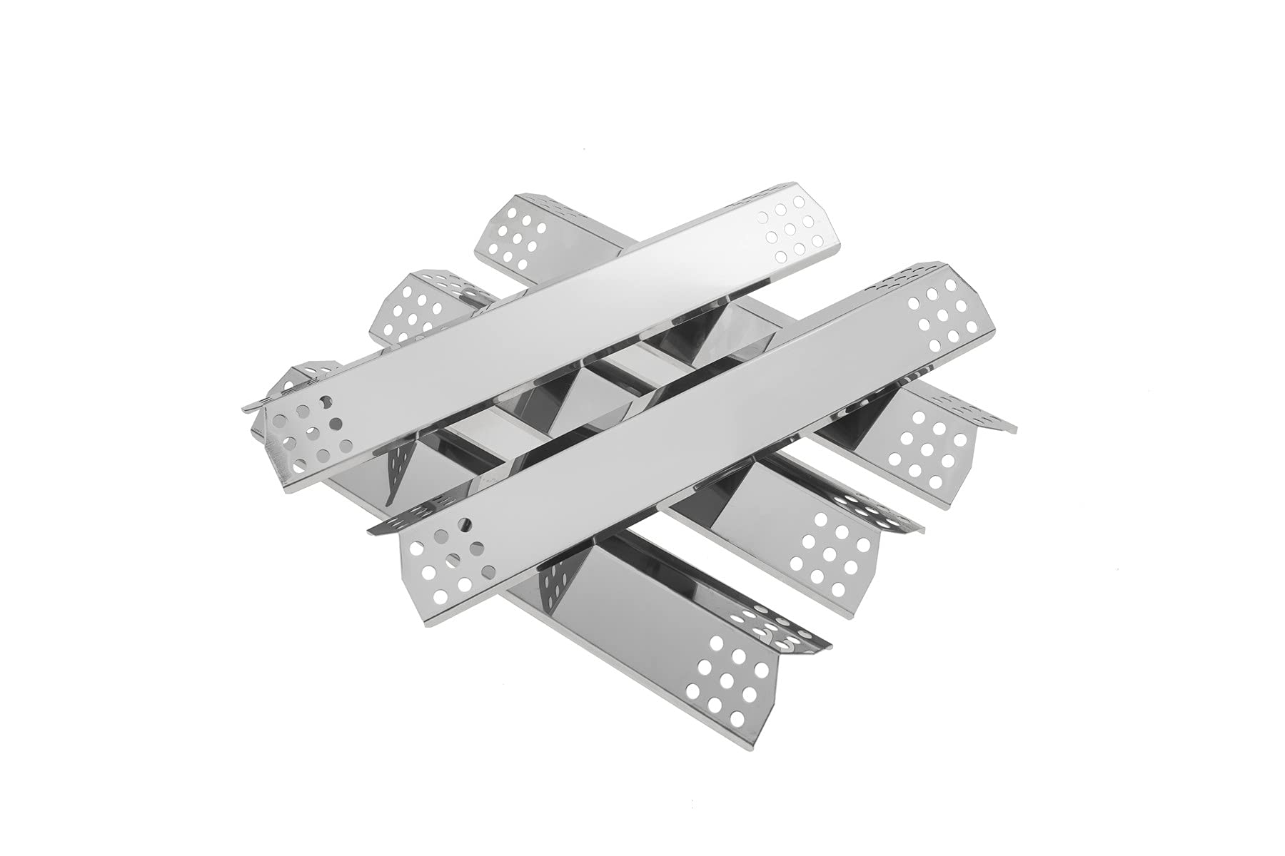 SafBbcue 16" Grill Heat Plate Shield, Burner Cover Replacement for Jenn-Air 720-0709, 720-0336B, Kitchen Aid 720-0745B, Nexgrill 720-0709, Stainless Flame Tamer 5-Pack