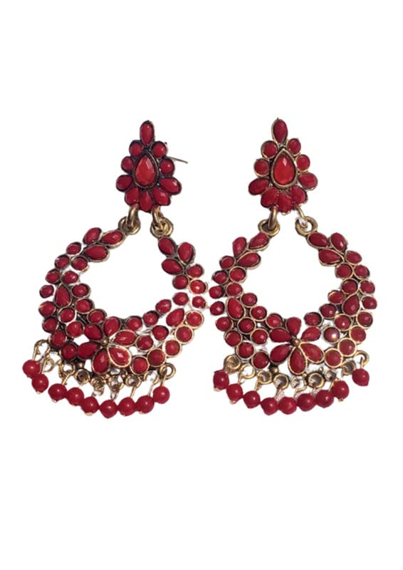 shivaniWomen's Mesmerizing Jhumkas Pearl Studded Earrings For Women/Girls (Pink)