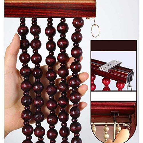 Rideaux de perles en bois pour porte : masquez le vis-à-vis facilement - 4
