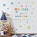 IARTTOP Inspirational Quote Wall Decal,Colorful Abstract Pattern Motivational Saying You are Amazing Just The Way You are Wall Sticker for Classroom Nursery Decor