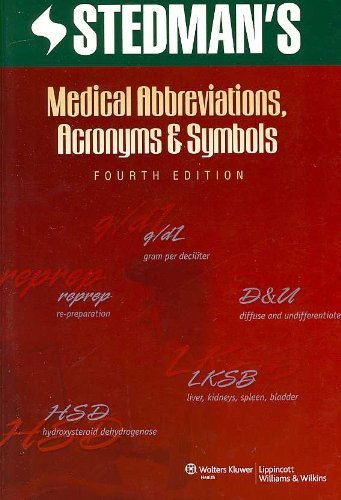 Stedman's Medical Abbreviations, Acronyms & Symbols