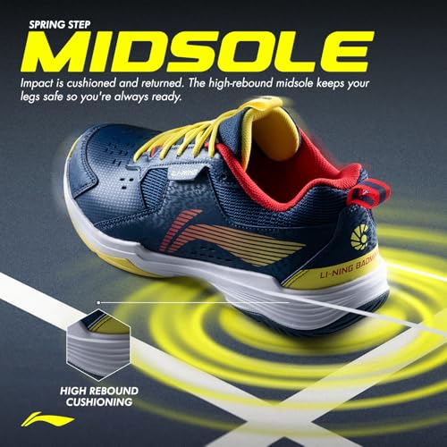 Image of Li-Ning All Round Non Marking Badminton Shoes | All Indoor Sports | Lightweight, Breathable, Grippy & Durable | High Rebound Cushioning | Stable Heel Support