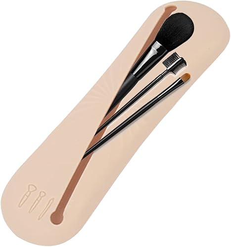 Soporte para brochas de maquillaje de viaje soporte para brochas de maquillaje de silicona organizador portátil de brochas de maquillaje antibrochas