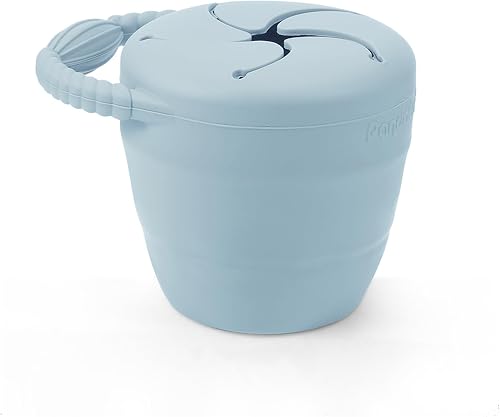 Miniatura 7 de PandaEar Paquete de 2 bolsas de comida para bebés y 2 recipientes para aperitivos, bolsas reutilizables de silicona para apretar y vasos plegables