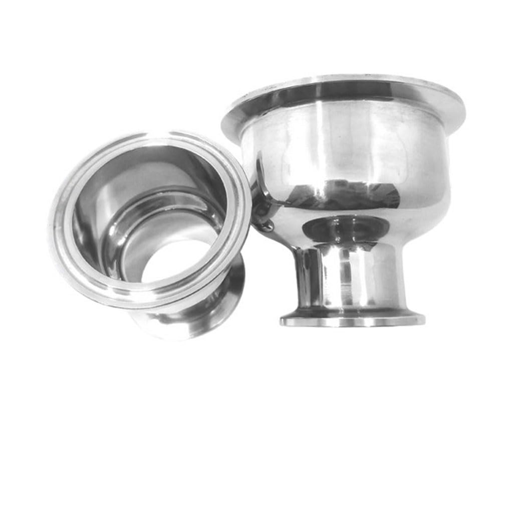 1pcs Tri Clamp Bowl Reducer Hemispherical SS304 Stainless Steel Sanitary 1.5" 2" 2.5" 3" 4" Homebrew 50.5/64/77.5/91/119mm Pipe Fitting(50.5mm x 64mm)
