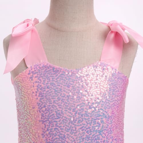 IBTOM CASTLE Birthday Dress for Girls Sequin Tulle Tutu Party Dress Sparkly Princess Wedding Guest Formal Pageant Ball Gown4