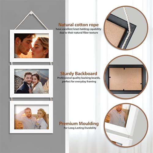 Image of Art Street Hanging photo frame pearl drop- set of 3