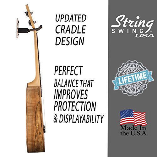 String Swing Ukulele Wall Mount Stand For Mandolin Ukele Banjo Mahalo Kala Pinaple Kamaka Luna Cordoba Concert Compatible Safety Home Or Studio Accessories Without Case Cross Cc60Uk-Cr thumb #2