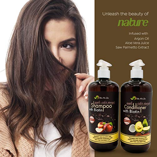 Vita A To Zee Apple Cider Vinegar Shampoo & Avocado Coconut Conditioner (2 X 16.9 Fl Oz) #TOP3