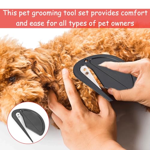 5 Stücke Entfilzungsmesser Katze,Entfilzungsmesser Katzen,Pet Knotting Comb,Entfilzer Mit Stahlklinge,Katzen Entfilzungsmesser,Entfilzungskamm Katze Für Katzen,Für Entfernt Verfilzungen